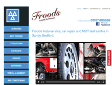 Tablet Screenshot of froodsautoservices.co.uk